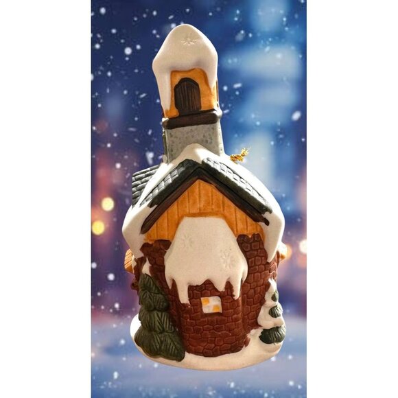 Vintage Gift Collection Hand Painted Porcelain House Dinner Bell Christmas Gift - Picture 6 of 12